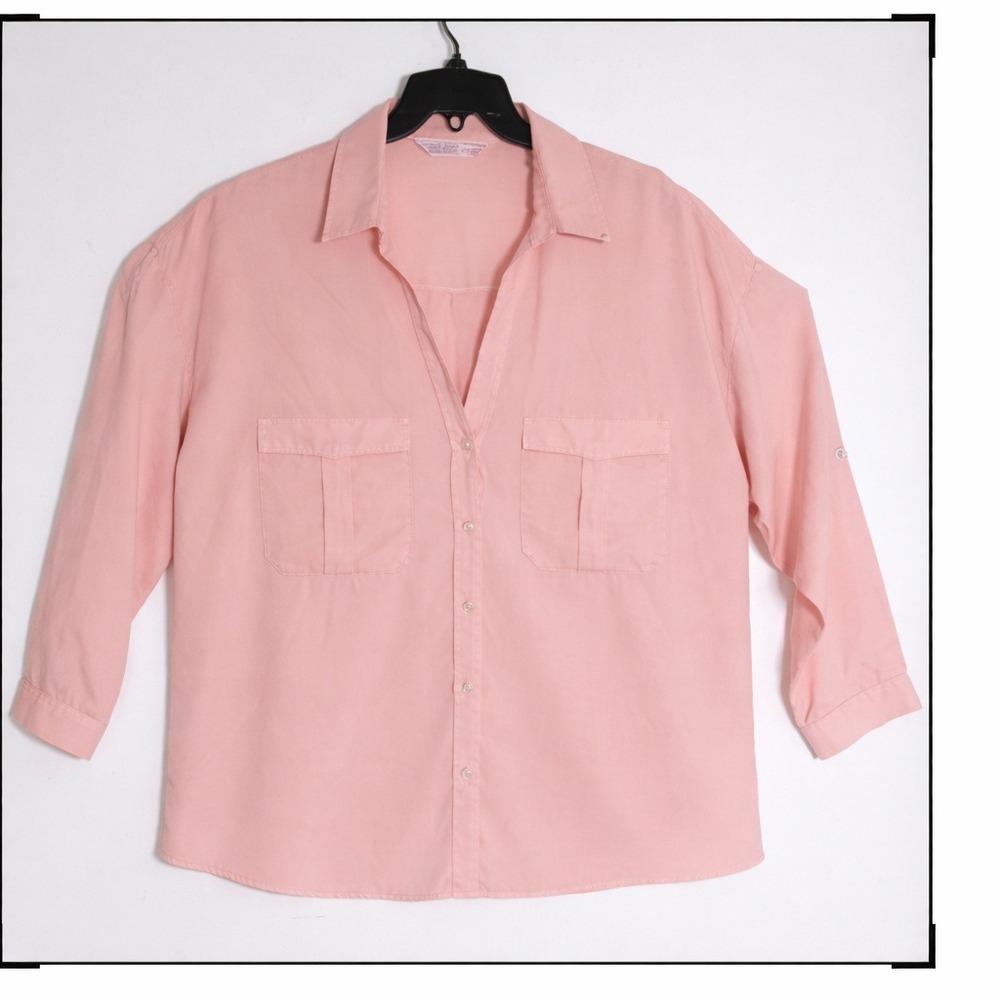 Zara Blush Pink Button-Up Shirt